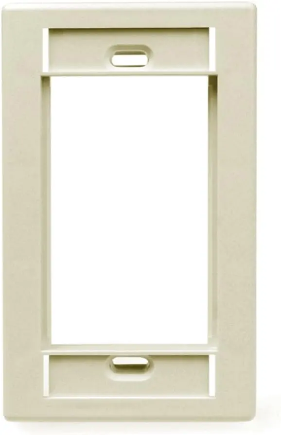 Leviton 41290-SMI Ivory Single-Gang MOS Wallplate with Label Windows