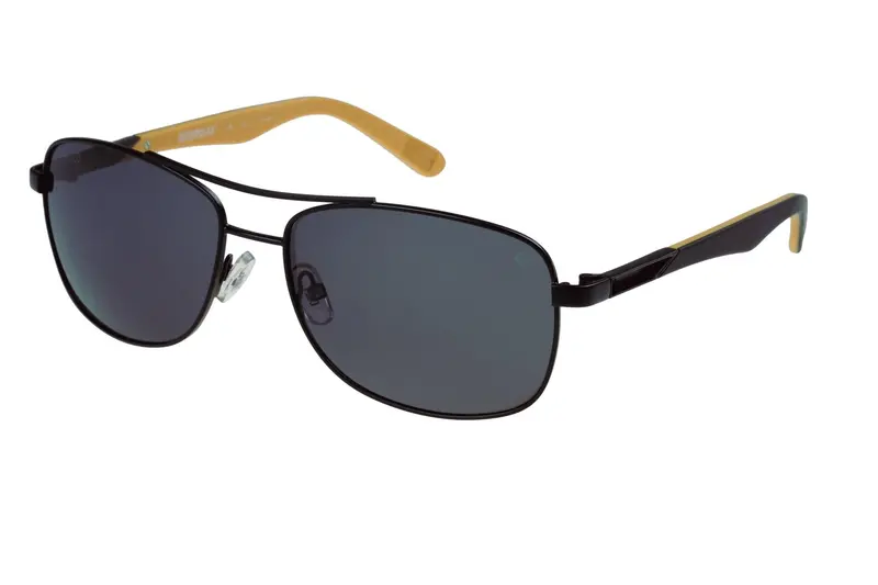 Matte Black Metal Aviator XL Sunglasses with Smoke Lenses