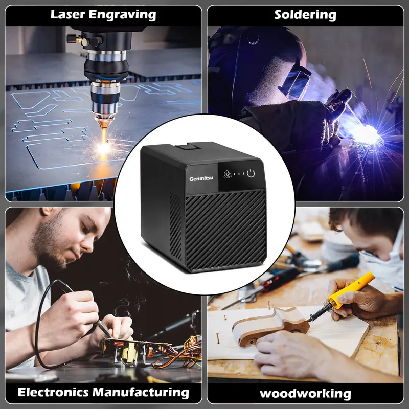 MD2 Portable Smoke Purifier – 5-Stage Filtration for Laser Engraving, Soldering & Welding Kiosks, 3-Speed Adjustable