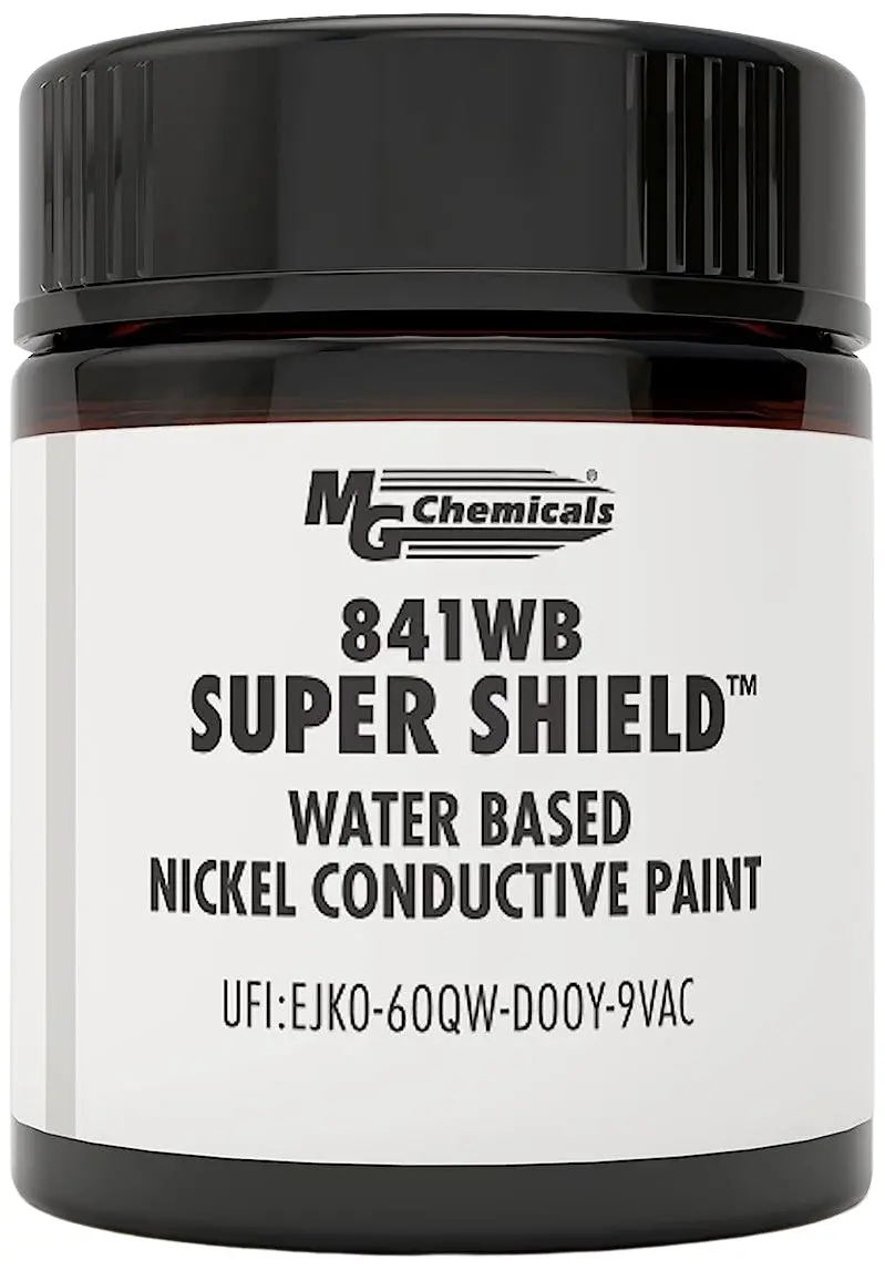 MG Chemicals 841WB Water-Based Nickel EMF Shielding Paint – 12mL Conductive Coating