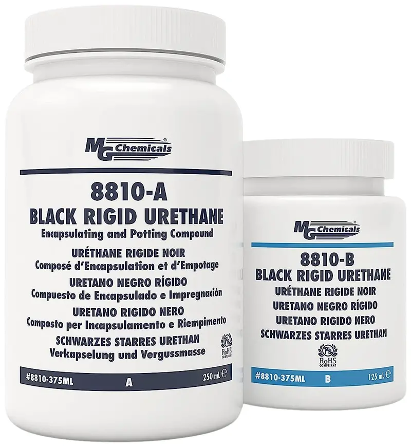 MG Chemicals 8810 Black Rigid Urethane Potting Compound – 2-Part 375mL Kit