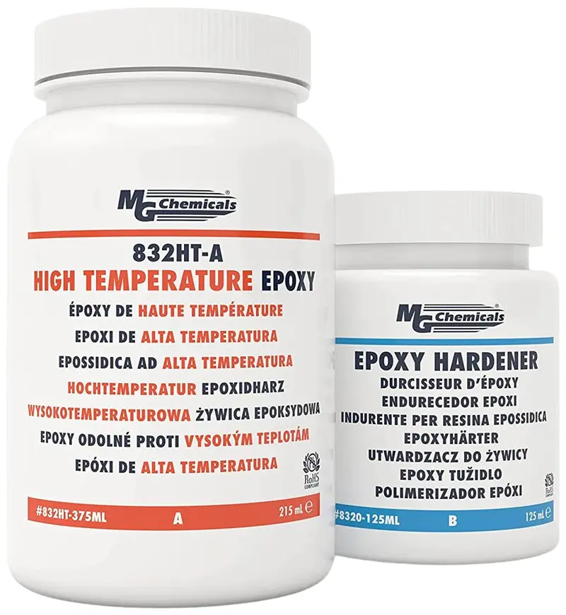 MG Chemicals High-Temp Black Epoxy Potting Compound – Two-Part Kit, 11.5 fl. oz Total (832HT-375ML)