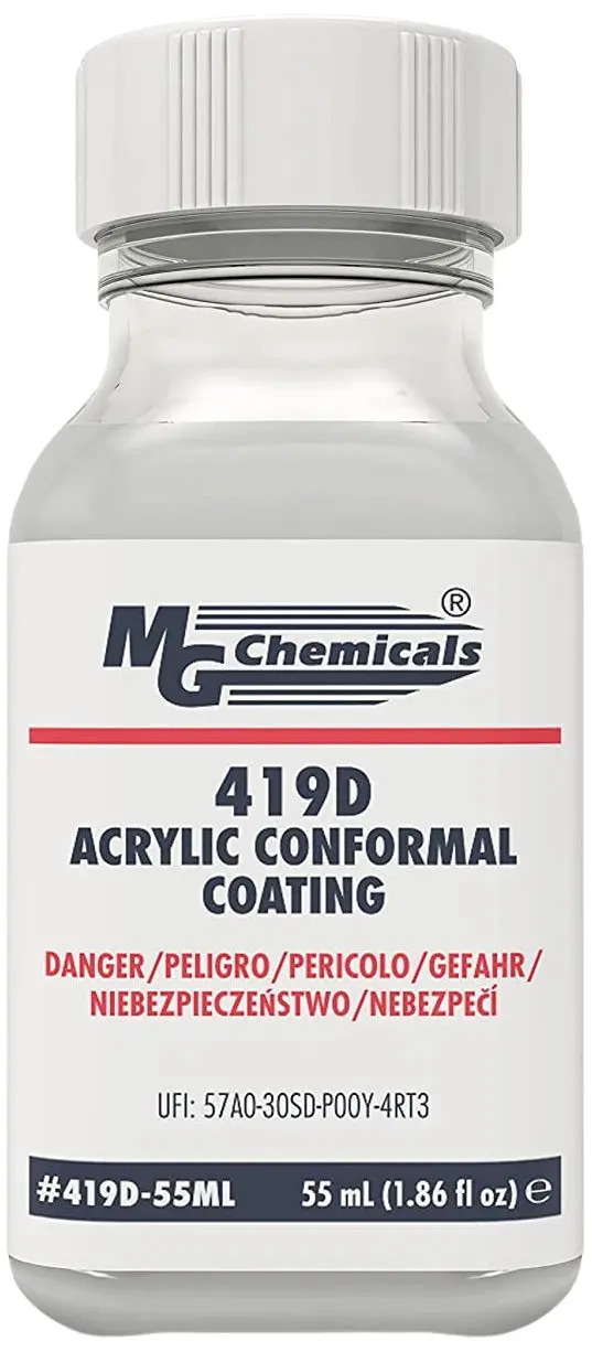 MG Chemicals Premium Acrylic Conformal Coating – 55 mL, IPC-830 & UL 94V-0 Certified (419D-55ML)