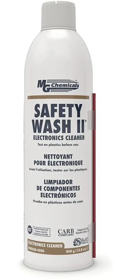 MG Chemicals Safety Wash II Electronics Cleaner – 450g Aerosol Can (Model 4050A-450G)
