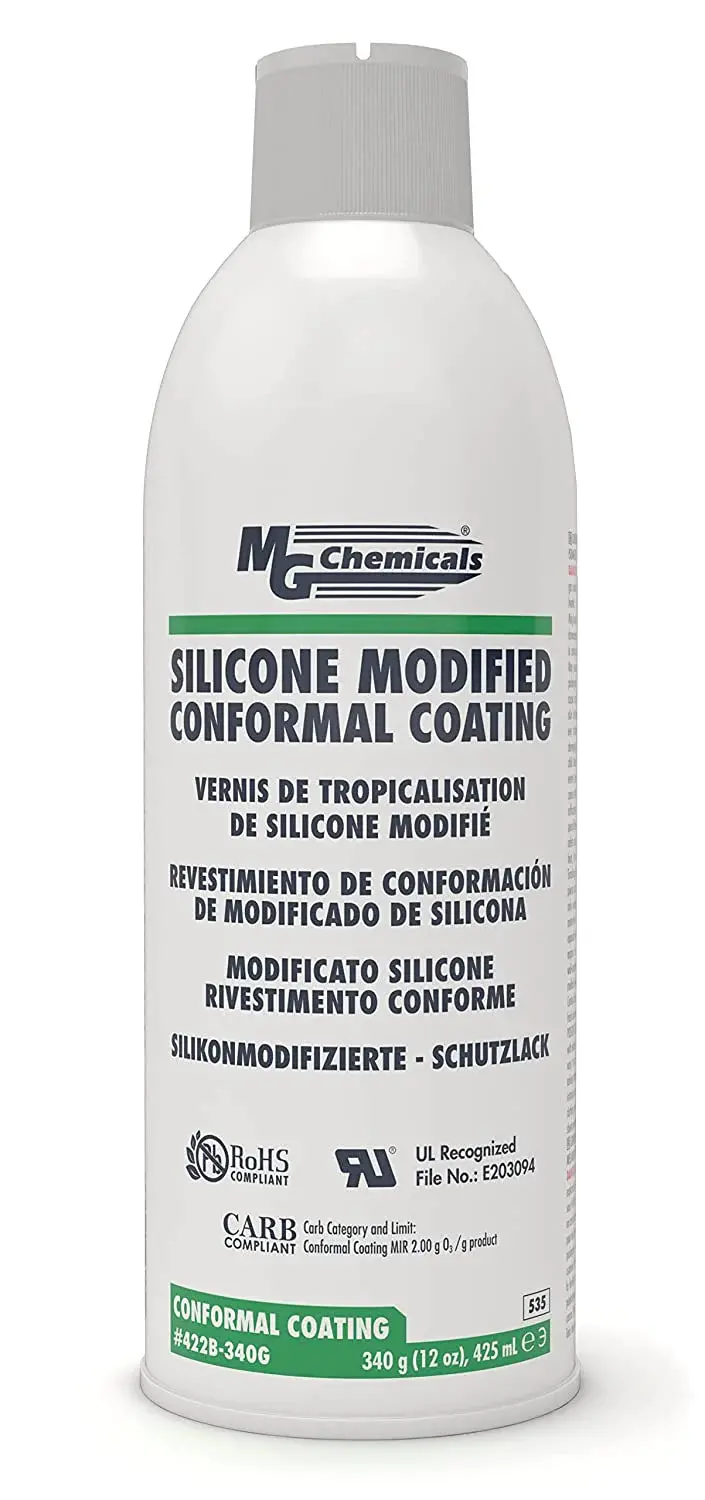 MG Chemicals Silicone-Based Conformal Coating – Clear, 340 g Aerosol Can (422B-340G)