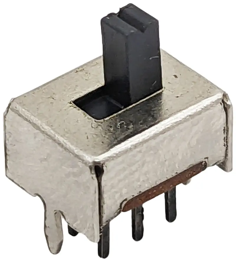 Miniature DPDT Slide Switch with 6-Pin Through-Hole Leads (8.7mm × 6.9mm × 4.9mm)