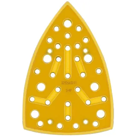 Mirka 4″ x 6″ x 6″ Triangle Grip Backup Pad – 32-Hole Design for DEOS Delta Sanders, Model 963GV