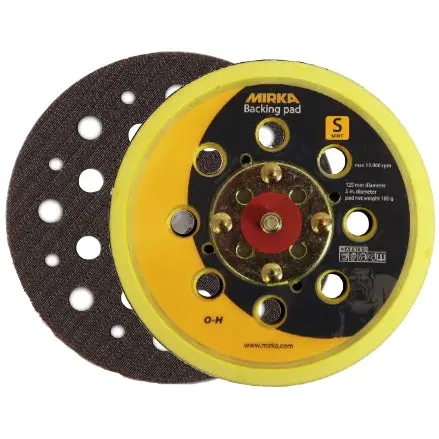Mirka 5″ 28-Hole Soft Grip Backup Pad – Lightweight, Contoured Support for Detail Sanding
