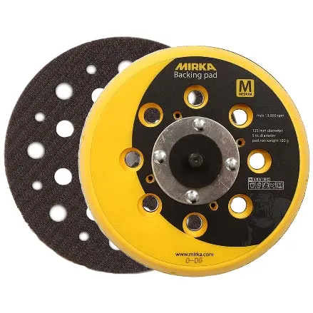 Mirka 5-Inch 28-Hole Grip Backup Pad Featuring Pad Saver – Model 915GV28