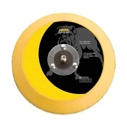 Mirka 6-Inch Solid Flexible-Edge PSA Backup Pad – Contoured Fit (106P)