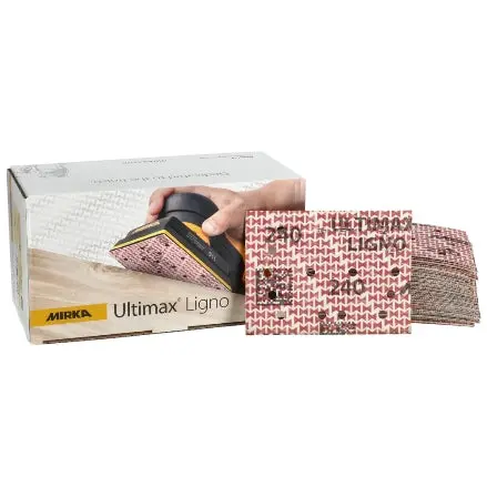 Mirka Ultimax Ligno 3″ x 4″ Grip Multifit Sanding Sheets – UL-6B8 Series, Wood & Composite Compatible