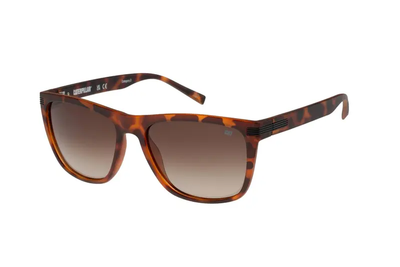 Monoblock Matte Tortoise Sunglasses with Brown Gradient Lenses