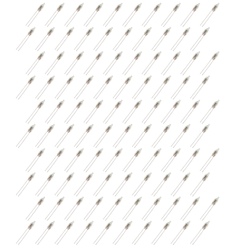 Neon Incandescent Lamps – 100-Pack, 65V AC Indicator Bulbs