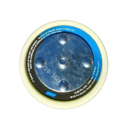 Norton 3-Inch Low-Profile Soft-Density Grip Backup Pad – 06128