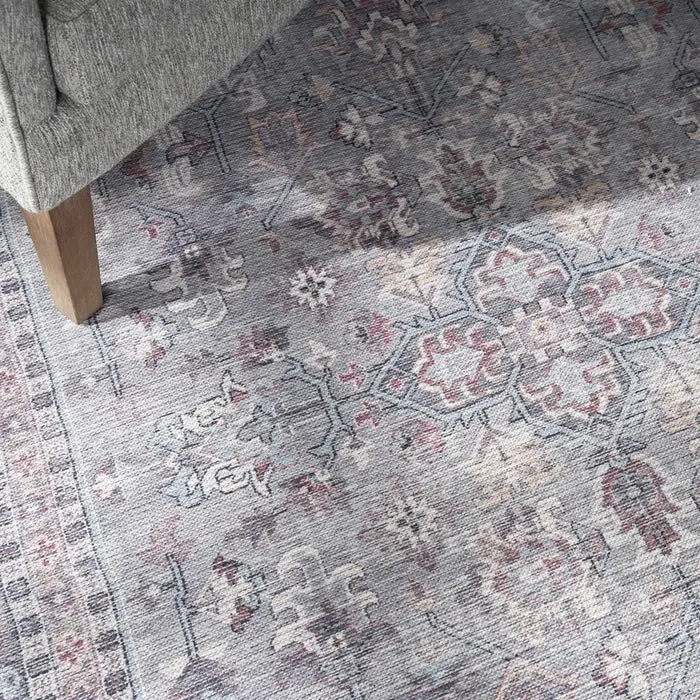 Nourison Nicole Curtis Indoor Runner Rug – Soft Grey, 2′ x 6′