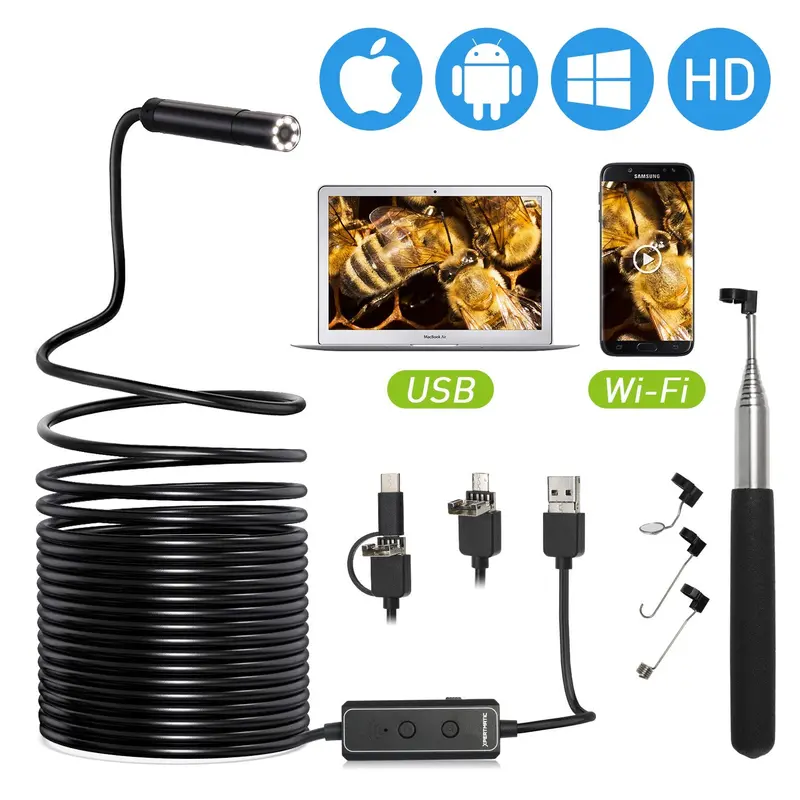 [Open Box] XpertMatic F160 Dual-Mode Borescope (WiFi + USB, 1080P, 8mm Lens) – Discontinued
