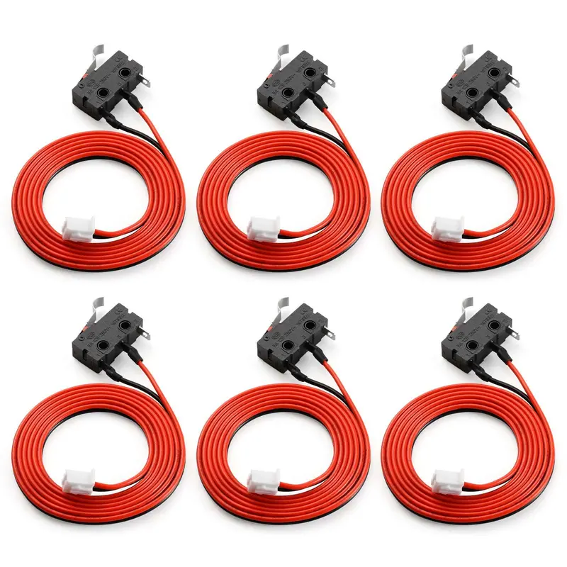 Pack of 6 Micro Limit Switches with 1-Meter 2-Pin Cables for 3020-PRO MAX CNC