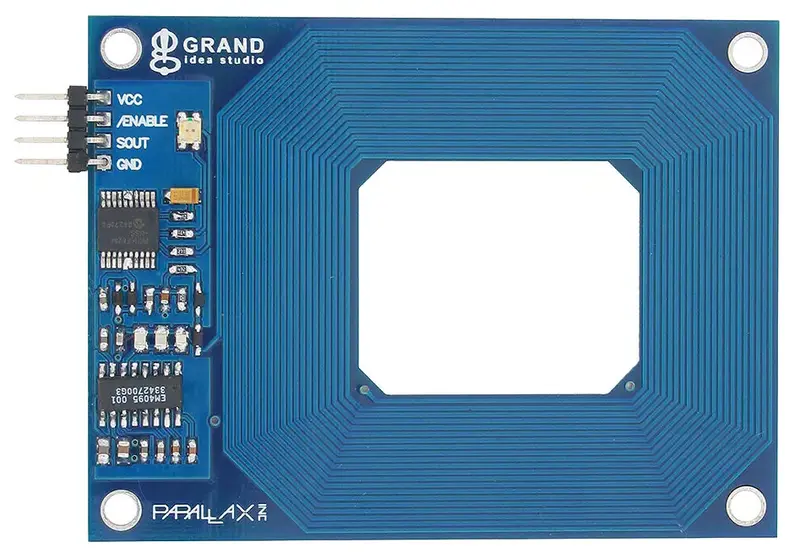 Parallax Serial RFID Card Reader — Contactless ID Scanner with TTL/RS232 Compatibility (Model #28140)