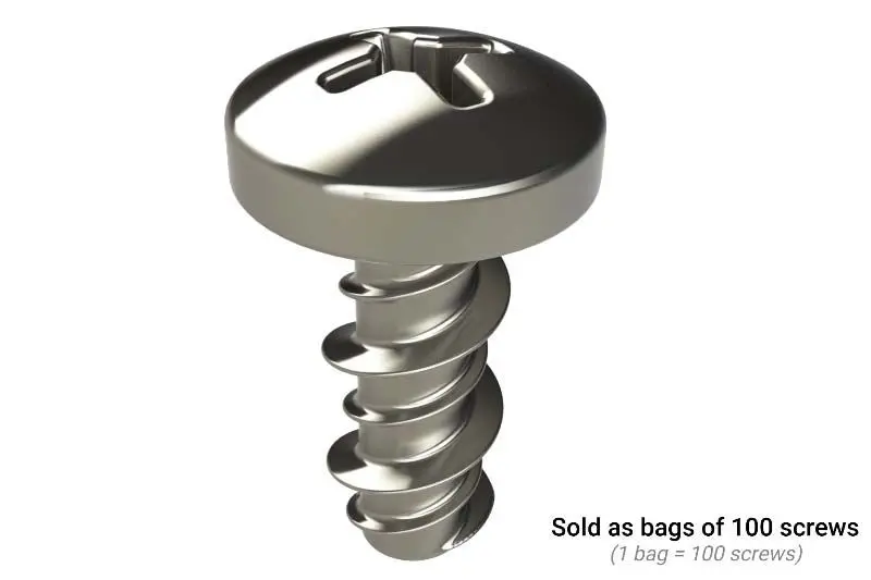 PCB Mounting Boss Screws — #4-24 × 0.25″, Zinc-Plated Steel (100-Pack)