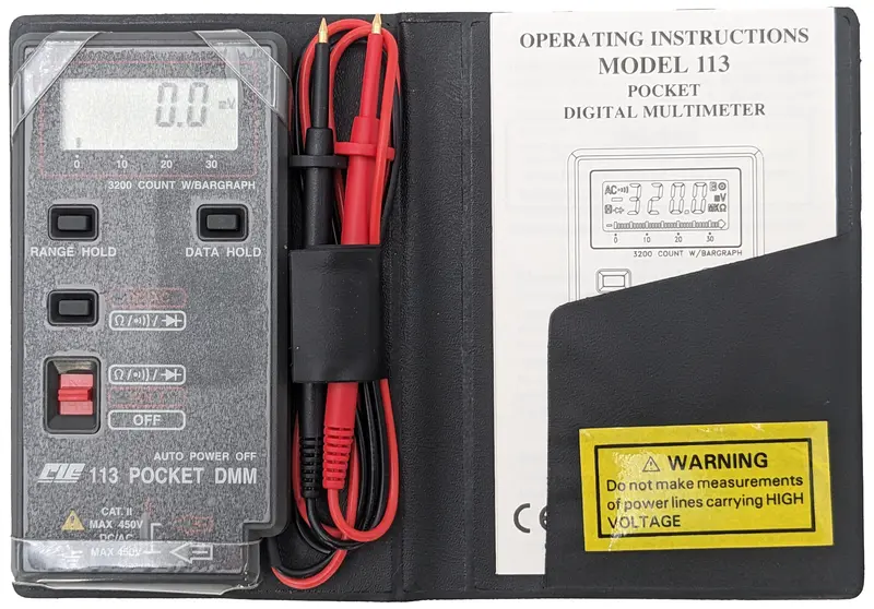Pocket-Sized Autoranging Digital Multimeter – Compact Tester with Analog Bar Graph Display