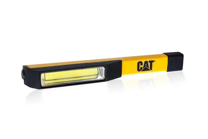 Pocket-Sized COB LED Flashlight in Bright Yellow
