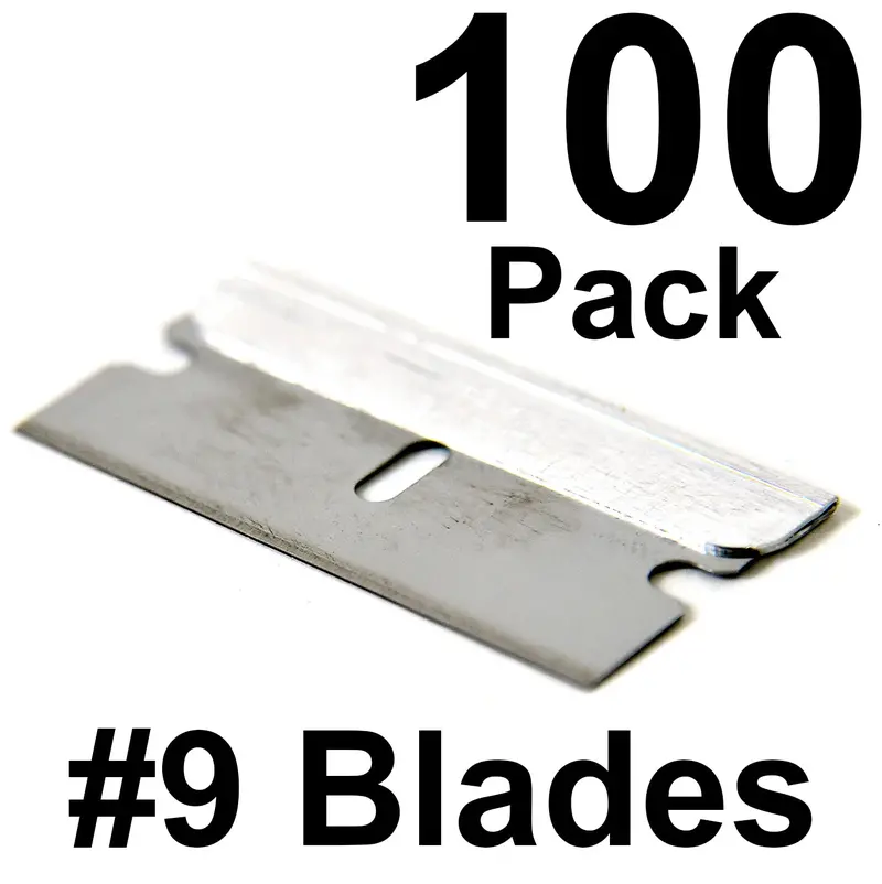 ProEdge #9 Single-Edge Razor Blades — 100-Count Industrial Cutting Pack
