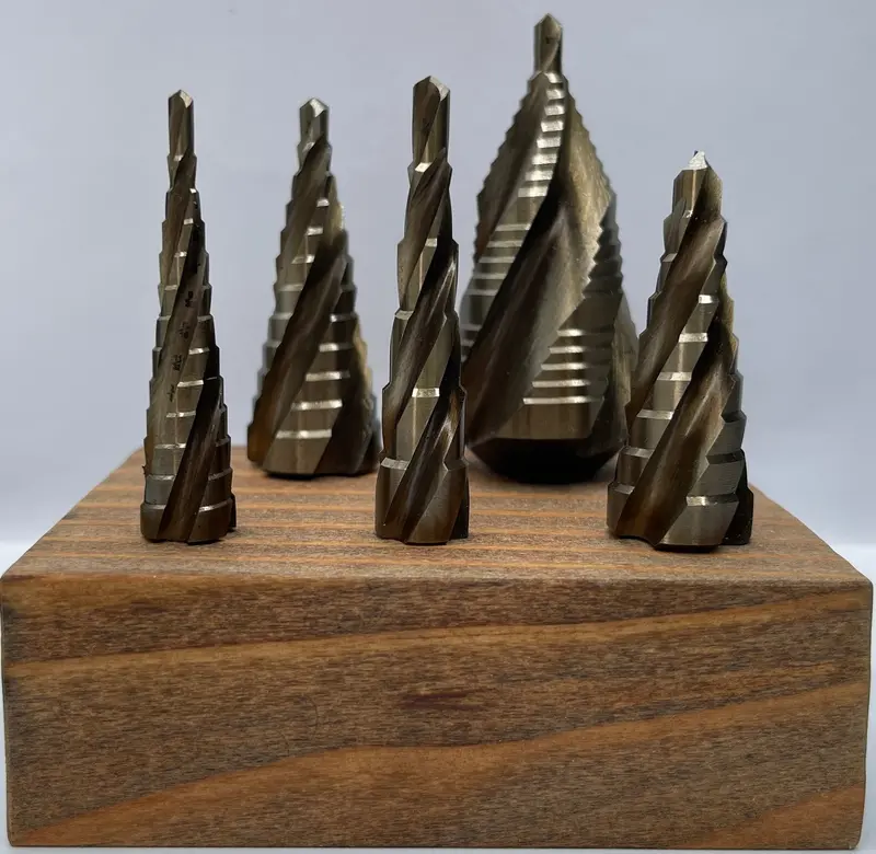 Reaper 4-Flute Cobalt Step Drill Bits with Quick-Connect & 3/8″ Shanks