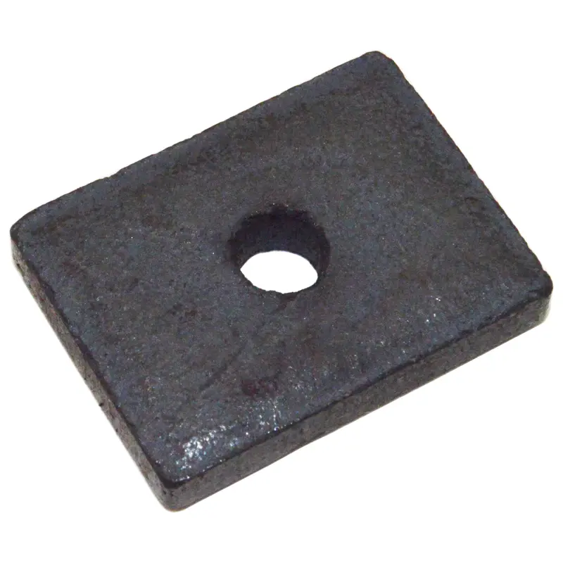 Rectangular Mounting Magnet with Center Hole – 1″ × 3/4″ × 1/8″