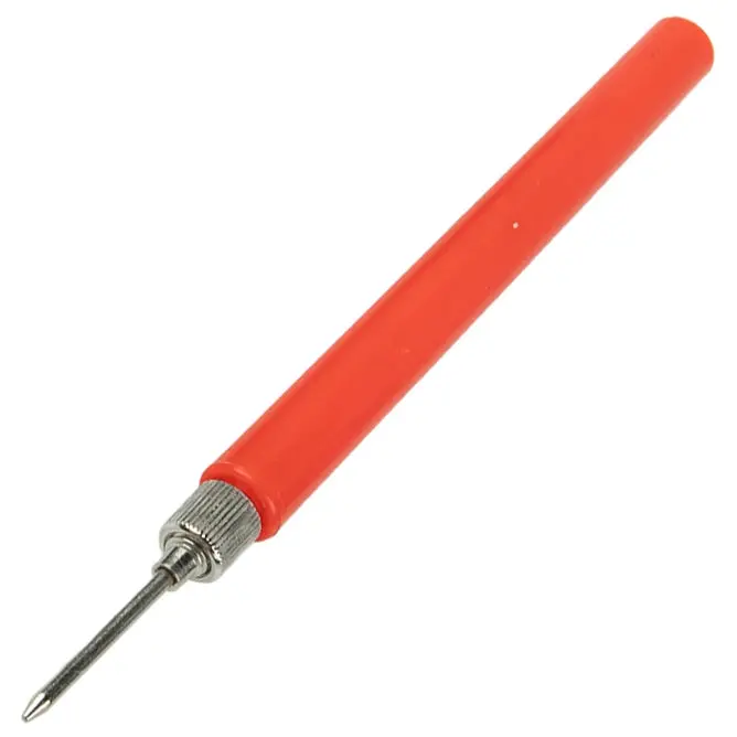 Red 4″ Solderless Insulated Test Probe with Plastic Handle (Model 912J)