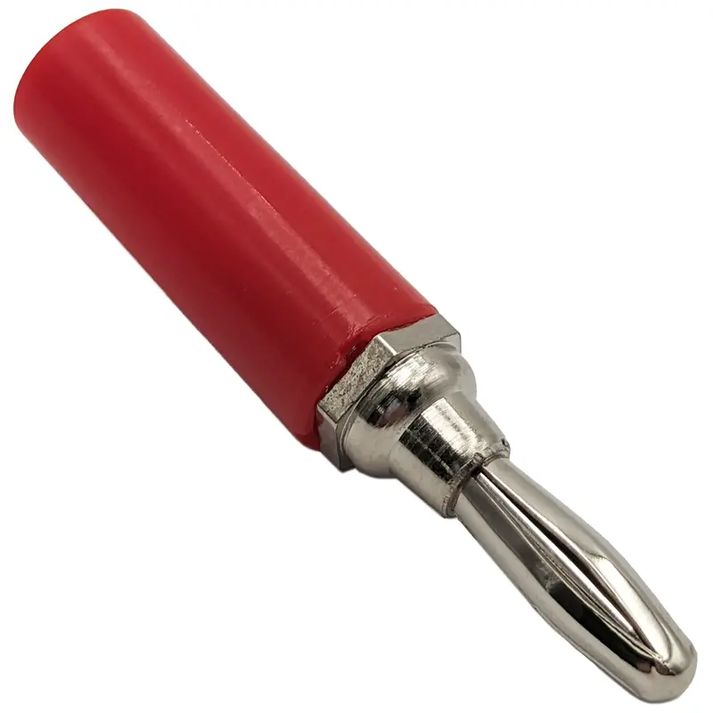 Red Insulated Banana Plug – 1.8-Inch High-Reliability Test Connector