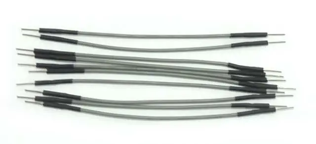Reinforced Gray 2.8″ Male-to-Female Jumper Wires – 10-Pack