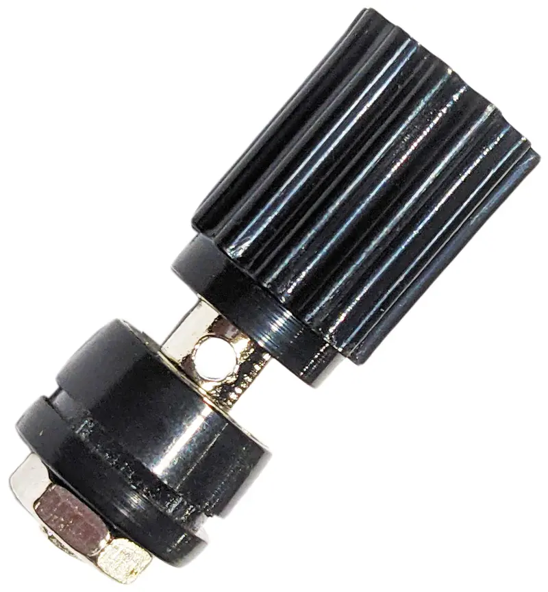 Replacement Black Binding Post – 0.43″ × 1″ Chassis-Mount for Solderless Breadboard Use