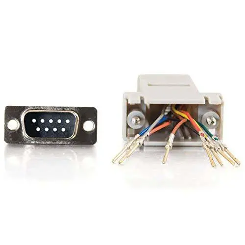 RJ45 to DB-9 Male Modular Adapter – 8-Pin RS-232 Communication Link