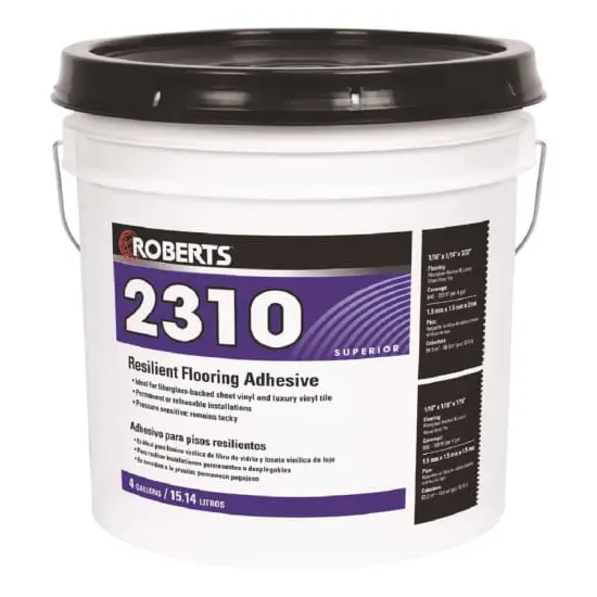Roberts 2310 Resilient Flooring Adhesive – 1-Gallon Container (Fiberglass Vinyl & Carpet Tile)
