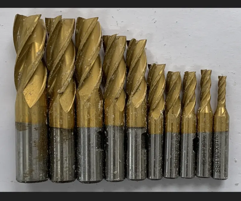 Rodman M2 Titanium 4-Flute End Mill Set – 10-Piece