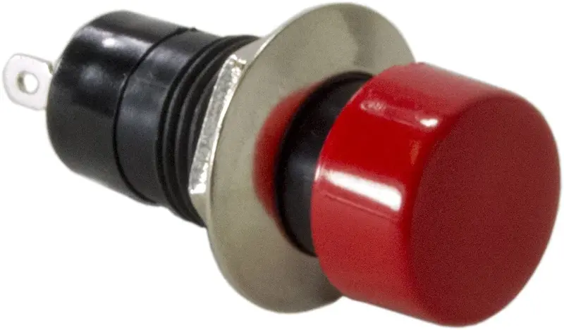 Round Push-On/Push-Off Latching Toggle Switch – PCB Mount