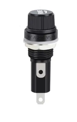 Round Screw-In Panel-Mount Fuse Holder (50mm × 18.44mm)