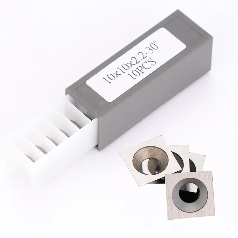 Router Bit Replacement Cutter Set – 10pcs Square Tungsten Carbide Inserts (12x12x1.5mm, 35° Angle)