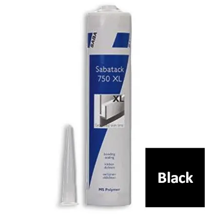 Sabatack 750 XL Multi-Use Adhesive & Sealant – Matte Black, 290 ml Cartridge