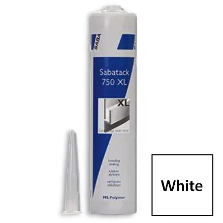 Sabatack 750 XL Multi-Use Adhesive & Sealant – Pure White, 290 ml Cartridge