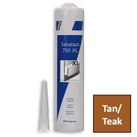 Sabatack 750 XL Multi-Use Adhesive & Sealant – Tan/Teak, 290 ml Cartridge