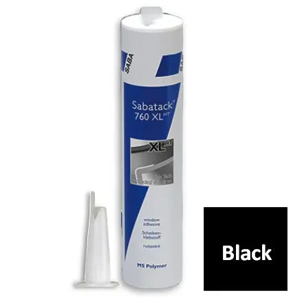 Sabatack 760XL-HT High-Temp Window Bonding Adhesive – Black, 290 ml Cartridge