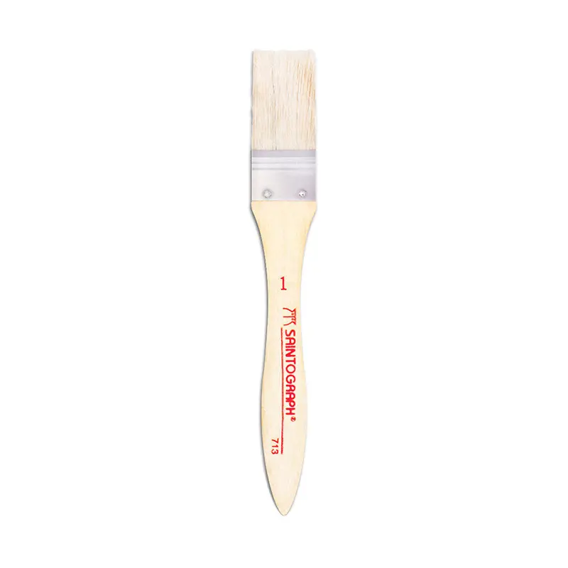 Saintograph Flat Paintbrush – Size 1 Synthetic Bristle Art Tool