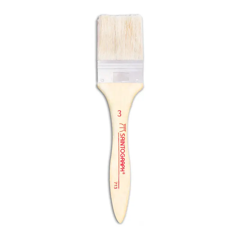 Saintograph Flat Paintbrush – Size 3 Professional Synthetic Brush