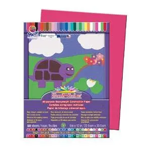 Scarlet Construction Paper – 50 Sheets, 9 x 12 Inches, Rich Hue for Art & Learning