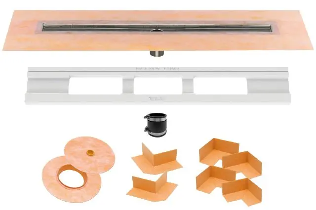 Schluter KERDI-LINE Low-Profile Linear Drain Channel – 71″ Stainless Steel Body