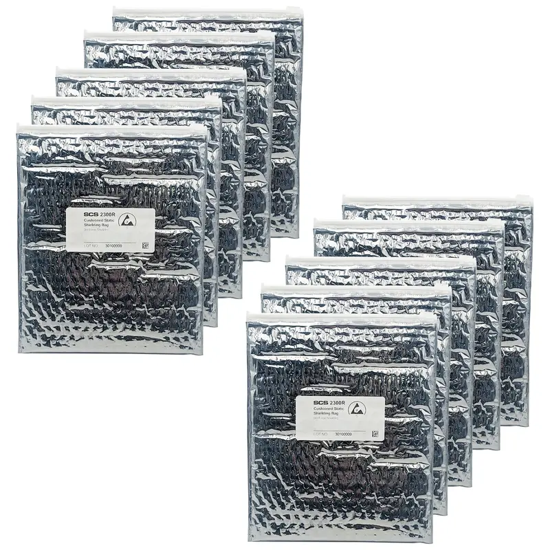 SCS 10-Pack 8×10-Inch Resealable Cushioned ESD Shielding Bags – ESD-Compliant Packaging