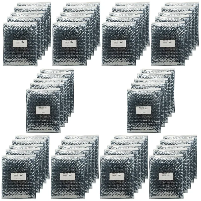SCS 50-Pack 9×12-Inch Resealable Cushioned ESD Shielding Bags – Electrostatic Discharge Safe