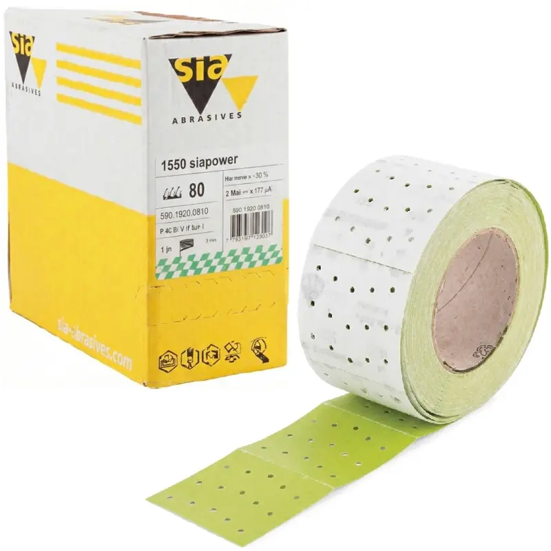 Sia 1550 Siapower S-Performance Sanding Rolls – 2.75-Inch Multi-Hole, Siafast Grip