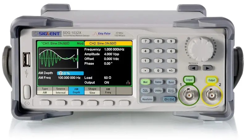 Siglent SDG1032X 30MHz Arbitrary Waveform Generator — Dual-Channel, High-Fidelity Signal Source